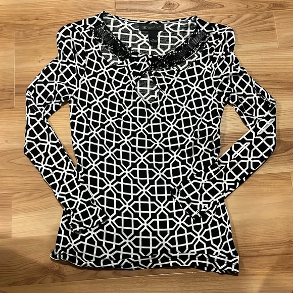 INC International Concepts Tops - Inc black and white dress top